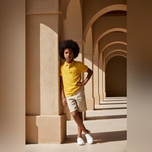 Carter’s Boys Yellow Short-Sleeve Polo Shirt – Size 5